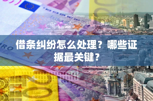 北京借条纠纷怎么处理？哪些证据最关键？