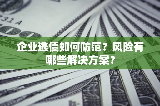 北京企业逃债如何防范？风险有哪些解决方案？