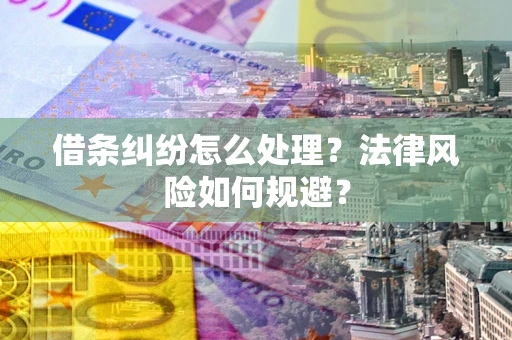 北京借条纠纷怎么处理？法律风险如何规避？