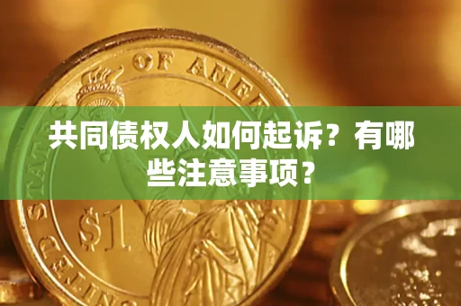 北京共同债权人如何起诉？有哪些注意事项？