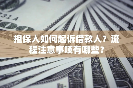 北京担保人如何起诉借款人？流程注意事项有哪些？